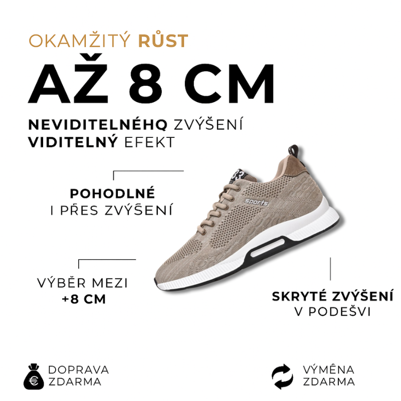 SPRINT |+8 CM OKAMŽITĚ, ZARUČENÉ POHODLÍ
