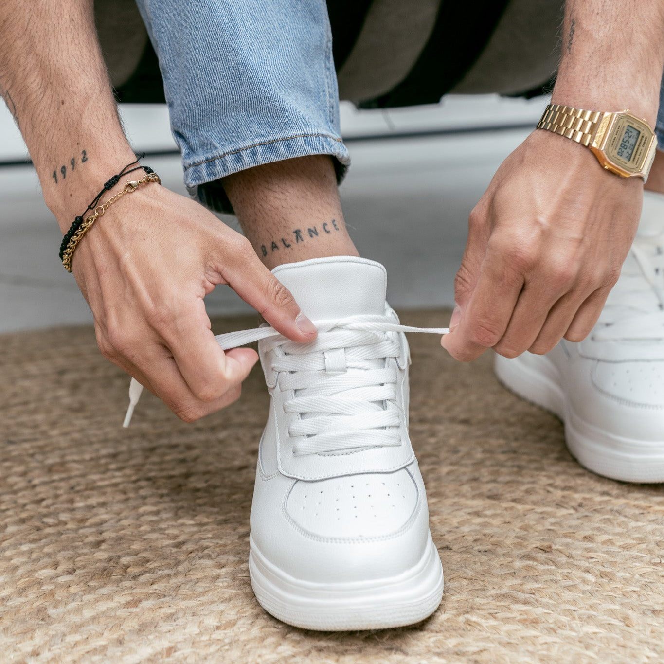 WHITE CASUAL |+8 CM OKAMŽITĚ, ZARUČENÉ POHODLÍ