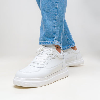 WHITE CASUAL |+8 CM OKAMŽITĚ, ZARUČENÉ POHODLÍ