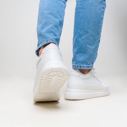 WHITE CASUAL |+8 CM OKAMŽITĚ, ZARUČENÉ POHODLÍ